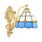 Frendorf | 1 Licht Wandscherm Licht Barok Dome/Conus Beige Glas Wandmontage Verlichting met Blad/Gem/Bloem Motief