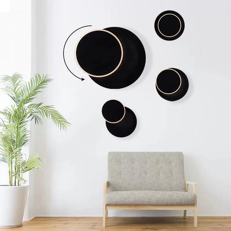 Bewegliche geometrische Wandleuchte minimalistische Metall Wohnzimmer LED Wandleuchte