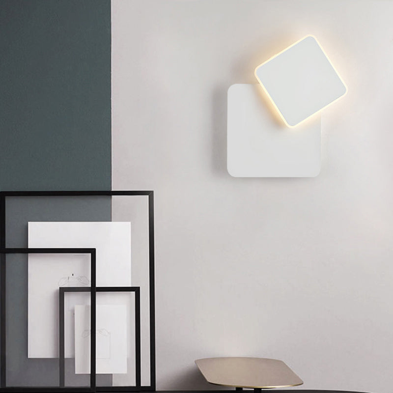 Bewegliche geometrische Wandleuchte minimalistische Metall Wohnzimmer LED Wandleuchte