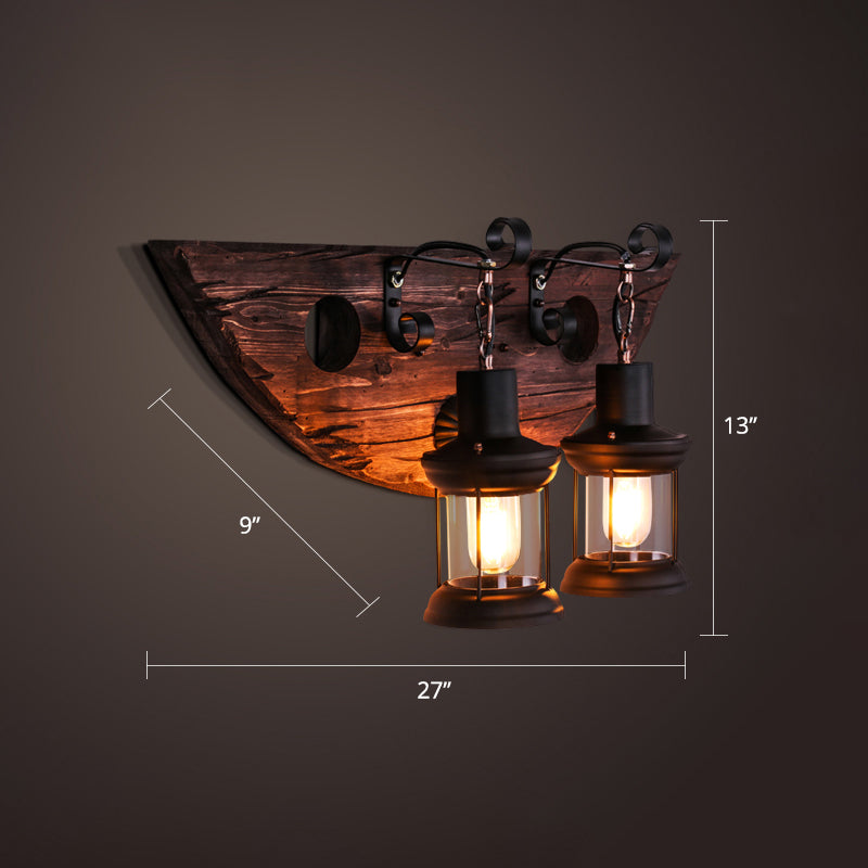 Frendorf | Nautical Geometrische Wandlamp Houten Wandbevestigingsverlichting voor Woonkamer