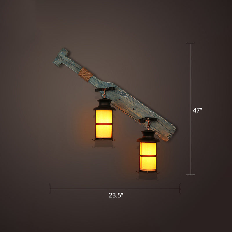 Frendorf | Nautical Geometrische Wandlamp Houten Wandbevestigingsverlichting voor Woonkamer