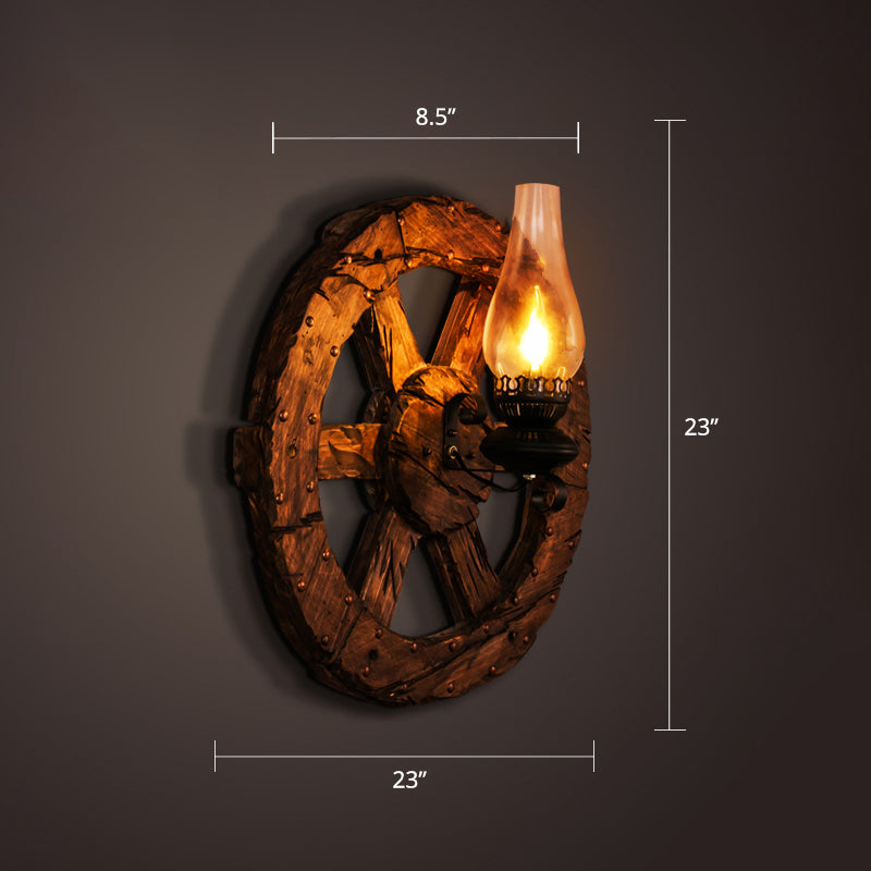 Frendorf | Nautical Geometrische Wandlamp Houten Wandbevestigingsverlichting voor Woonkamer