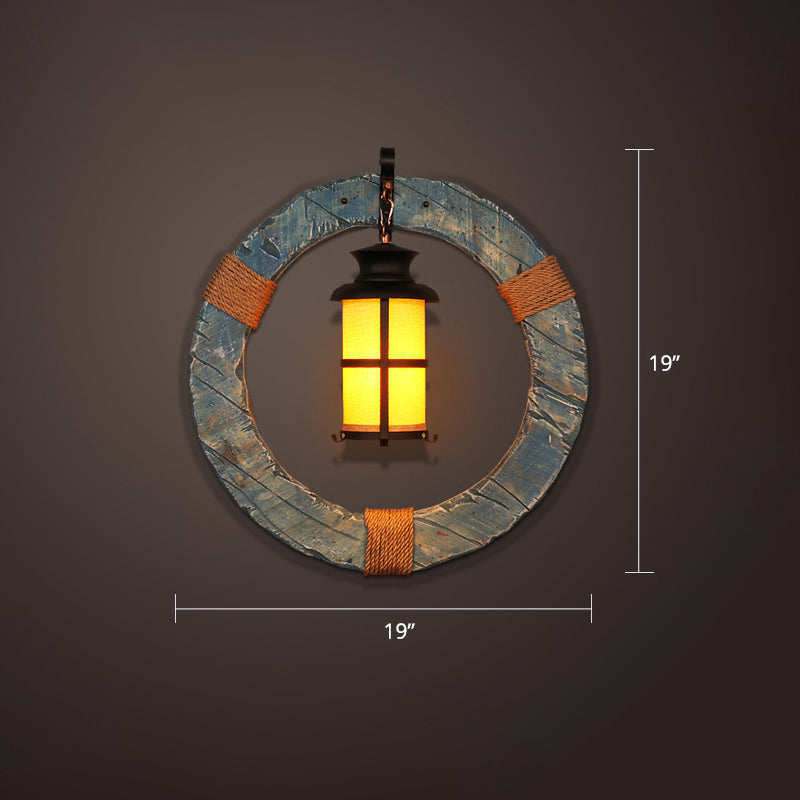Frendorf | Nautical Geometrische Wandlamp Houten Wandbevestigingsverlichting voor Woonkamer