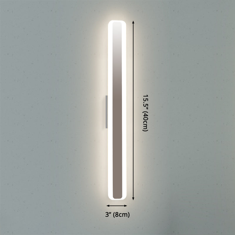 Frendorf | Zeitgenössische 16"/20" breite LED-Waschtischlampe mit acrylfarbener Schirm weiß rechteckiger Spiegel Lampe in warm/weißer Licht