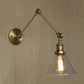 Frendorf | 1 Licht Getaperde Wandlamp Vintage Stijl Satijn Messing/Chroom/Antiek Messing Heldere Glazen Wandlamp voor Woonkamer