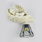 Frendorf | Blatt Wandbeleuchtung mit Harz schlafendem Engel Landhausstil Buntglas 1-Kopf Wandleuchte Licht in Klar/Beige