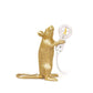 Gold Finish Maus Kleine Tischlampe Dekorative Einzelne Harz Nachttischlampe für Schlafzimmer
