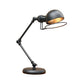 Metall 3- Gelenk Schwenkarm Arbeitsleuchte Industrie 1 Glühbirne Schlafzimmer Tischlampe mit Schirm in Schwarz
