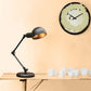 Metall 3- Gelenk Schwenkarm Arbeitsleuchte Industrie 1 Glühbirne Schlafzimmer Tischlampe mit Schirm in Schwarz