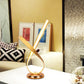 Ribbon-förmige Tischlampe Minimalistische Metall Schlafzimmer Nachttischlampe mit Acryl-Diffusor