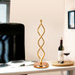 Gold Wavy Strip Tischlampe Art Deco LED Aluminium Nachttischlampe mit Stecker-Kabel