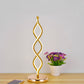 Gold Wavy Strip Tischlampe Art Deco LED Aluminium Nachttischlampe mit Stecker-Kabel