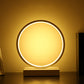 Simplicity Circle LED Nachttischlampe Metall Schlafzimmer Tischlampe mit rechteckigem Sockel
