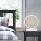 Simplicity Circle LED Nachttischlampe Metall Schlafzimmer Tischlampe mit rechteckigem Sockel