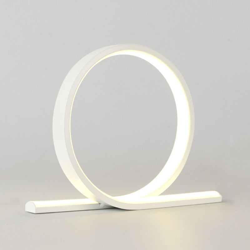 C-förmige Aluminium Nachttischlampe Minimalistischer Stil LED Tischbeleuchtung mit Dimmer-Schalter