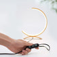 C-förmige Aluminium Nachttischlampe Minimalistischer Stil LED Tischbeleuchtung mit Dimmer-Schalter