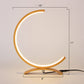 C-förmige Aluminium Nachttischlampe Minimalistischer Stil LED Tischbeleuchtung mit Dimmer-Schalter