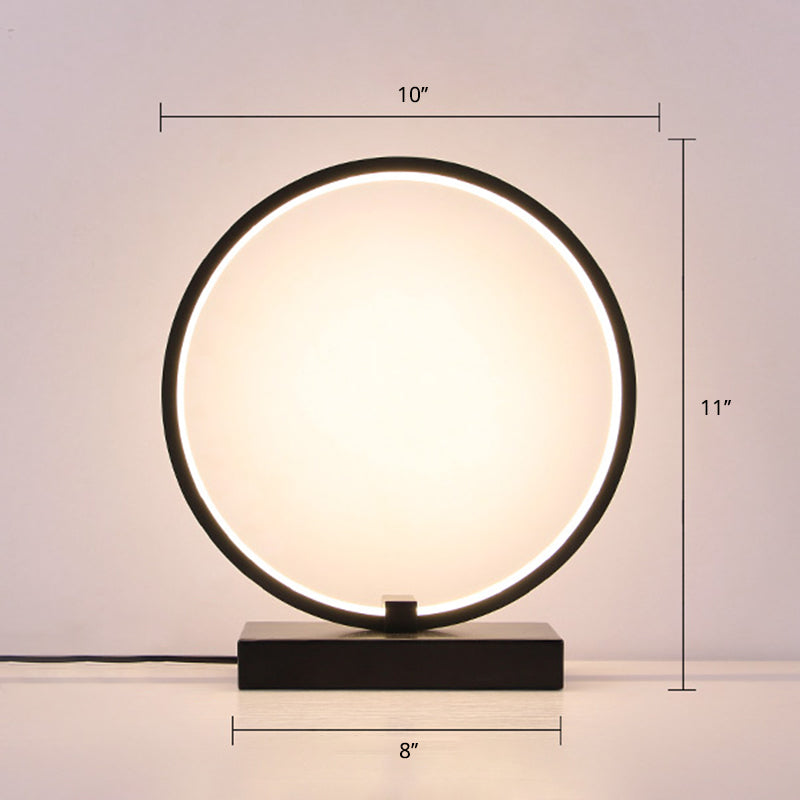 C-förmige Aluminium Nachttischlampe Minimalistischer Stil LED Tischbeleuchtung mit Dimmer-Schalter