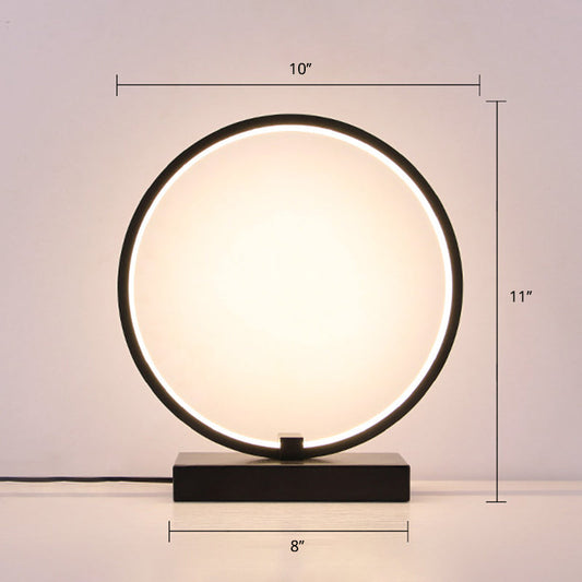C-förmige Aluminium Nachttischlampe Minimalistischer Stil LED Tischbeleuchtung mit Dimmer-Schalter