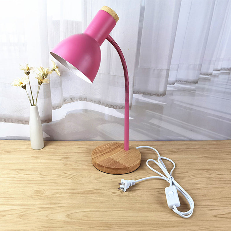 Flexible Gooseneck Metall Leseleuchte Nordic Style Einzel Nachtischlampe mit Glockenschirm