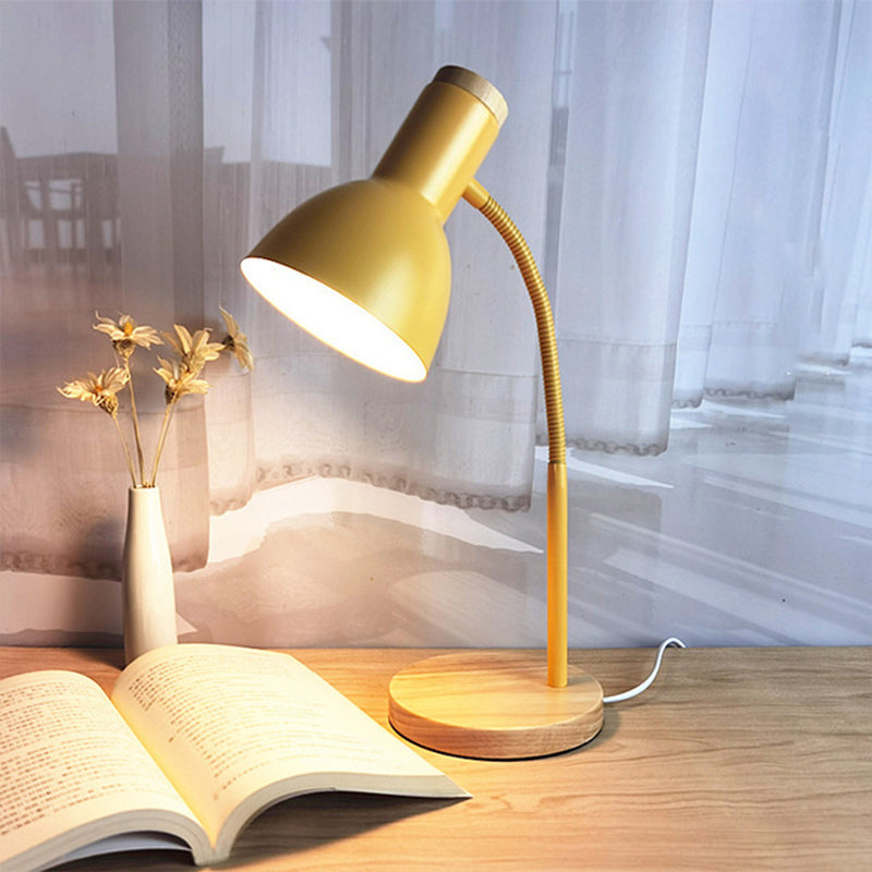 Flexible Gooseneck Metall Leseleuchte Nordic Style Einzel Nachtischlampe mit Glockenschirm