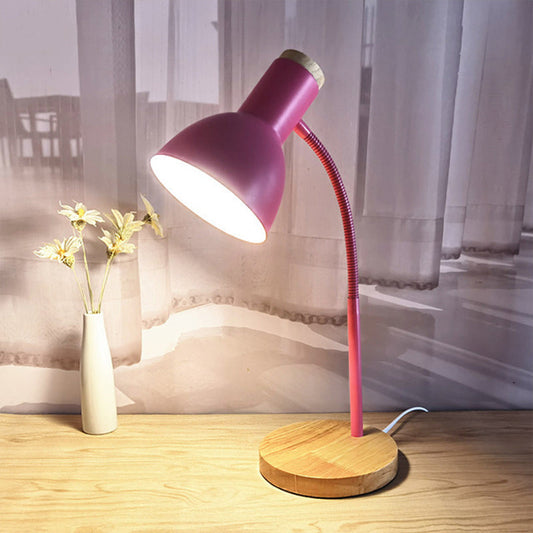 Flexible Gooseneck Metall Leseleuchte Nordic Style Einzel Nachtischlampe mit Glockenschirm