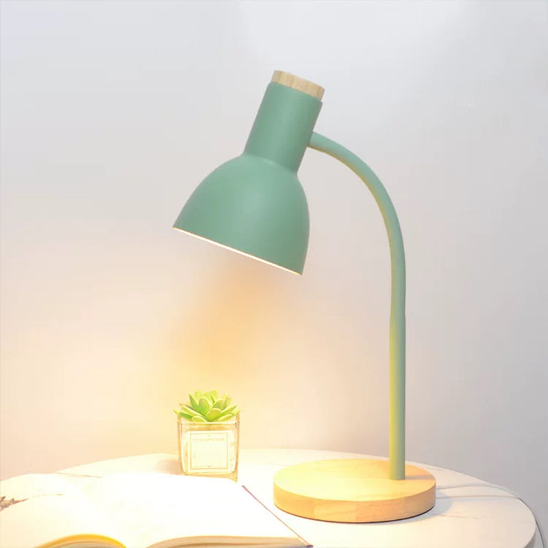 Flexible Gooseneck Metall Leseleuchte Nordic Style Einzel Nachtischlampe mit Glockenschirm