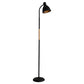 1-Licht Metall Bodenleselampe Minimalistische Glockenform Wohnraum Stehlampe mit gerolltem Rand