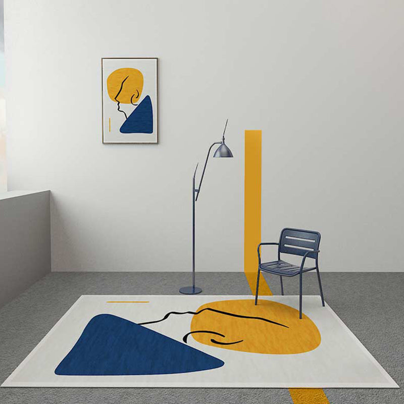 Frendorf | Beruhigender Farbkasten Teppich Mehrfarbig Synthetischer Bereich Teppich Rutschfeste Rückseite Fleckenbeständig Innen Teppich für Dekor