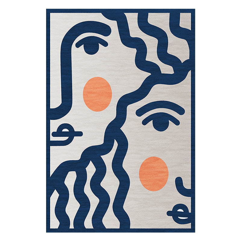 Frendorf | Beruhigender Farbkasten Teppich Mehrfarbig Synthetischer Bereich Teppich Rutschfeste Rückseite Fleckenbeständig Innen Teppich für Dekor