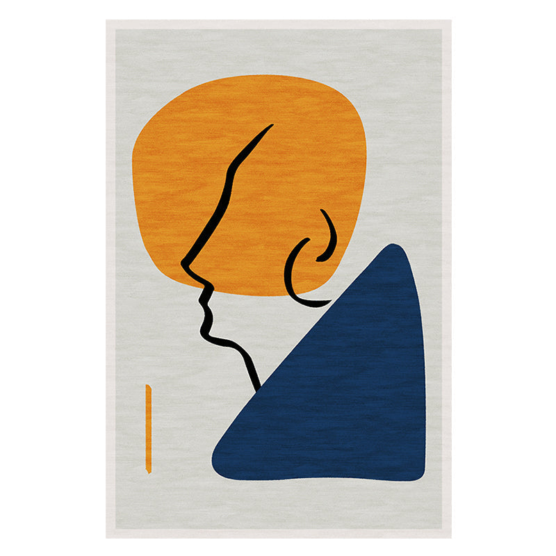 Frendorf | Beruhigender Farbkasten Teppich Mehrfarbig Synthetischer Bereich Teppich Rutschfeste Rückseite Fleckenbeständig Innen Teppich für Dekor