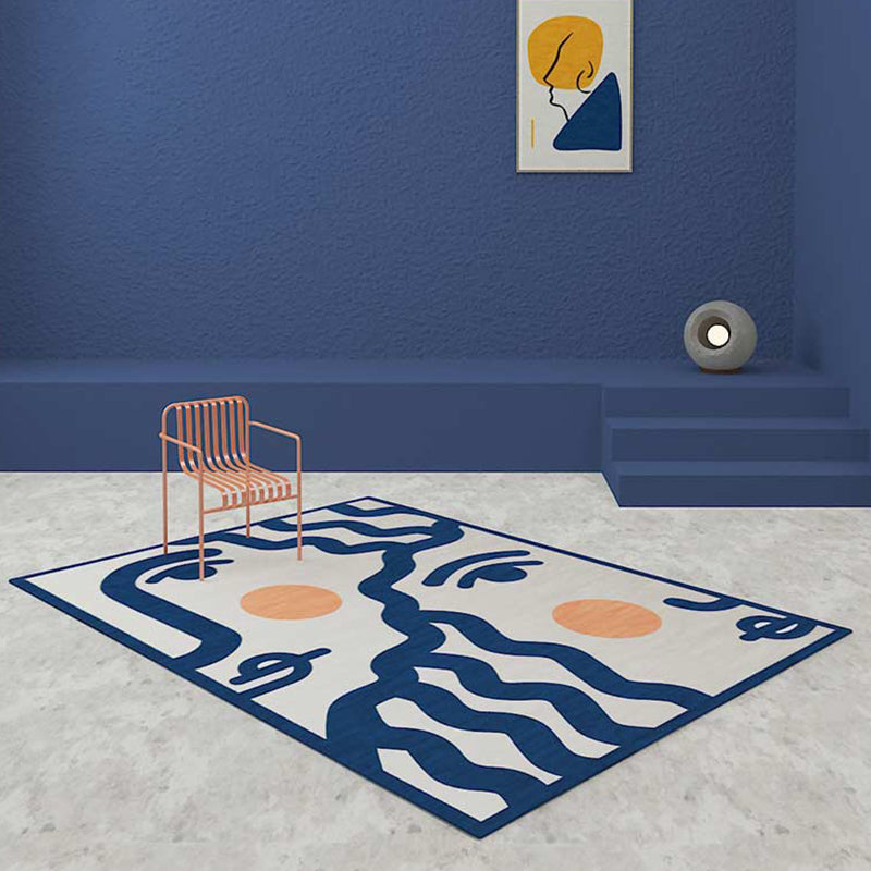 Frendorf | Beruhigender Farbkasten Teppich Mehrfarbig Synthetischer Bereich Teppich Rutschfeste Rückseite Fleckenbeständig Innen Teppich für Dekor