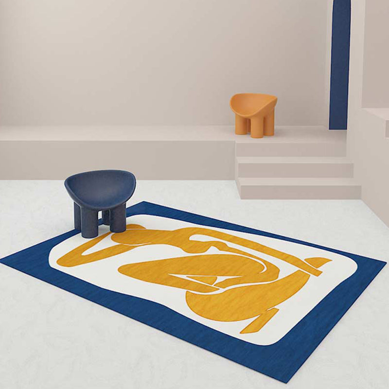 Frendorf | Beruhigender Farbkasten Teppich Mehrfarbig Synthetischer Bereich Teppich Rutschfeste Rückseite Fleckenbeständig Innen Teppich für Dekor