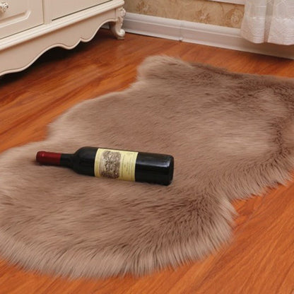 Multi-Farben Uni Teppich Fuzzy Lässiger Innen Teppich Rutschfeste Rückseite Haustierfreundlicher Waschbarer Teppich für das Schlafzimmer