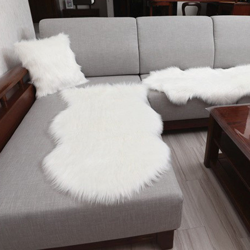 Multi-Farben Uni Teppich Fuzzy Lässiger Innen Teppich Rutschfeste Rückseite Haustierfreundlicher Waschbarer Teppich für das Schlafzimmer