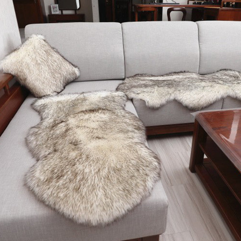 Multi-Farben Uni Teppich Fuzzy Lässiger Innen Teppich Rutschfeste Rückseite Haustierfreundlicher Waschbarer Teppich für das Schlafzimmer