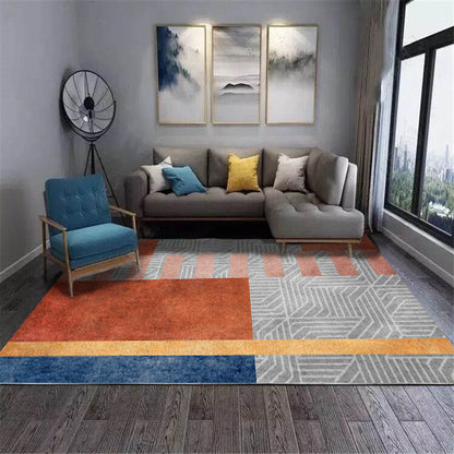 Multicolor Luxe Teppich Baumwollmischung Tiermuster Bereichsteppich Rutschfeste Unterlage Fleckenresistenter Bereichsteppich für das Wohnzimmer