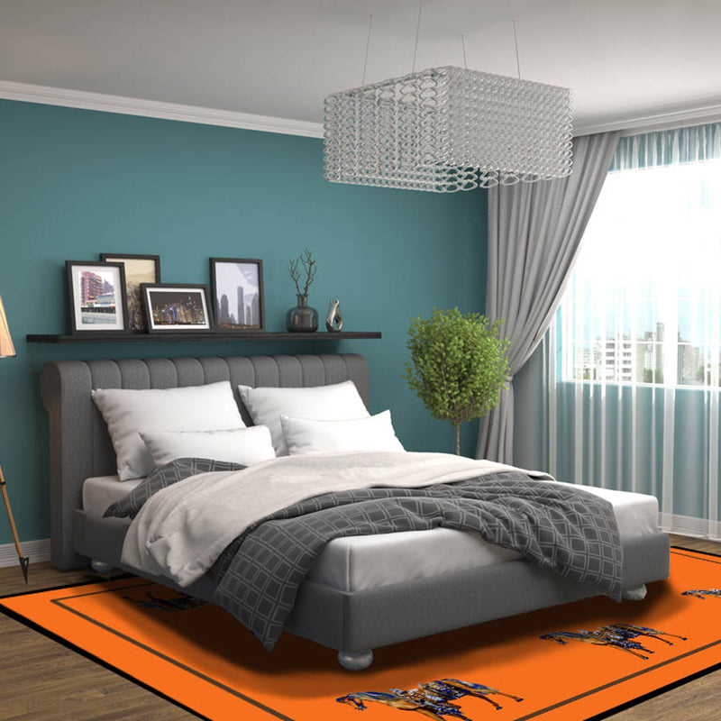 Multicolor Luxe Teppich Baumwollmischung Tiermuster Bereichsteppich Rutschfeste Unterlage Fleckenresistenter Bereichsteppich für das Wohnzimmer