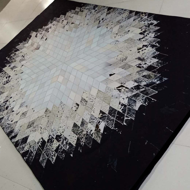 Frendorf | Einzigartiger Geometric G Bedruckter Teppich Mehrfarbig Kuhhaut Innen Teppich Haustierfreundlich Fleckenbeständig Einfache Wartung Teppich für Wohnzimmer