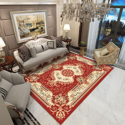 Frendorf | Multicolor novel carpet made of cotton blend with checkered pattern, non-slip, pet-friendly interior carpet for the living room