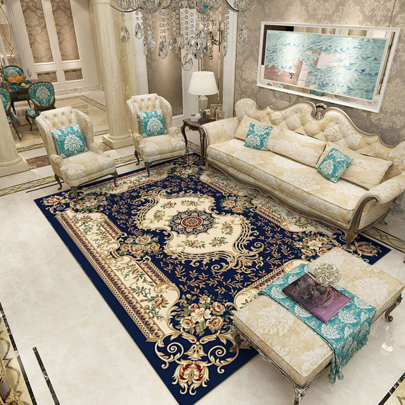 Frendorf | Multicolor novel carpet made of cotton blend with checkered pattern, non-slip, pet-friendly interior carpet for the living room