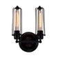 Frendorf | 1/2-Bulb Lineaire Kooi Wandlamp Industrieel Zwart/Roest Metaal Wandverlichtingsarmatuur voor Woonkamer