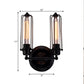 Frendorf | 1/2-Bulb Lineaire Kooi Wandlamp Industrieel Zwart/Roest Metaal Wandverlichtingsarmatuur voor Woonkamer