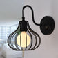 1 Licht Zwiebel Wand Sconces Beleuchtung Loft Stil Schwarz/Weiß Metallic Mini Wand Beleuchtung mit Schwanenhalsarm für Schlafzimmer