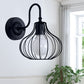 1 Licht Zwiebel Wand Sconces Beleuchtung Loft Stil Schwarz/Weiß Metallic Mini Wand Beleuchtung mit Schwanenhalsarm für Schlafzimmer