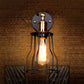 Frendorf | 1 Glühbirne Eisen Wand Sconce Beleuchtung Bauernhaus Messing/gealterte Messing Käfig Schirm Esszimmer Verstellbare Wandbeleuchtung