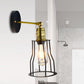Frendorf | 1 Glühbirne Eisen Wand Sconce Beleuchtung Bauernhaus Messing/gealterte Messing Käfig Schirm Esszimmer Verstellbare Wandbeleuchtung