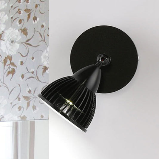 Frendorf | Rotatable Mini Metall Wandlampe Industriestil 1 Licht Nachttisch Wandleuchte schwarz