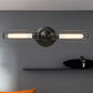 Frendorf | 2 Lichter Röhrenkäfig Wandbeleuchtung mit linearem Design Industriestil Rost/schwarz Metallische Wandlampe für Flur