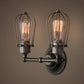 Frendorf | Industrieller Stil Käfig Wandleuchten mit Lampenschirm 2 Lichter Metall Mini Wandleuchte in Kupfer/Antik Silber